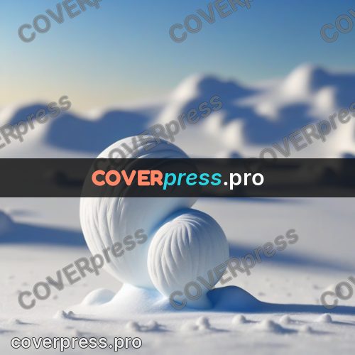 Clay figurine: snowball on a slope