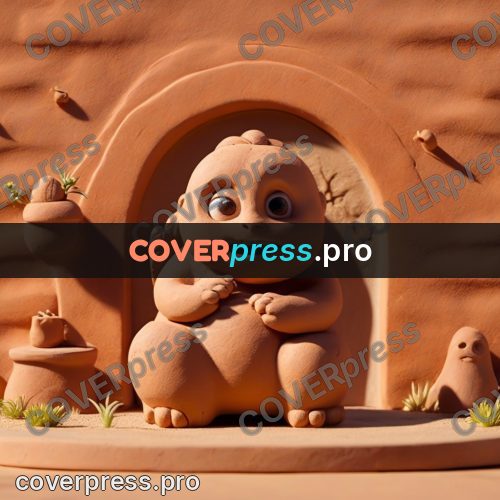Clay figurine: dragon by a rock arch