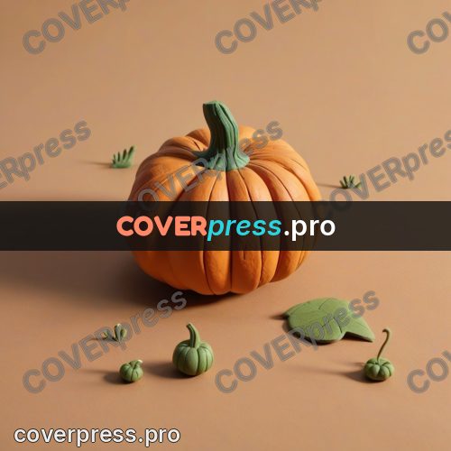 Clay figurine: pumpkin with a green stem