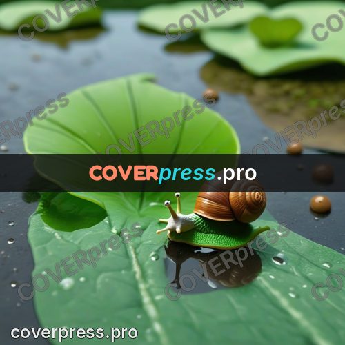 Clay figurine: snail on a green leaf