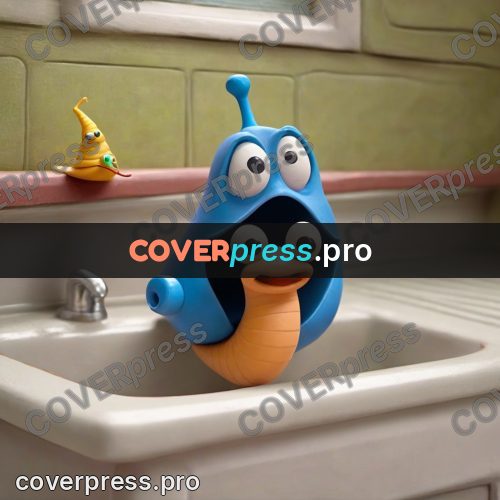 Clay figurine: snail on a sink rim