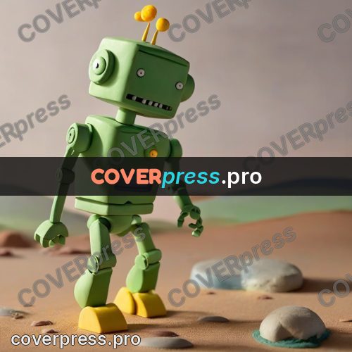 Clay figurine: robot with aerials on its head