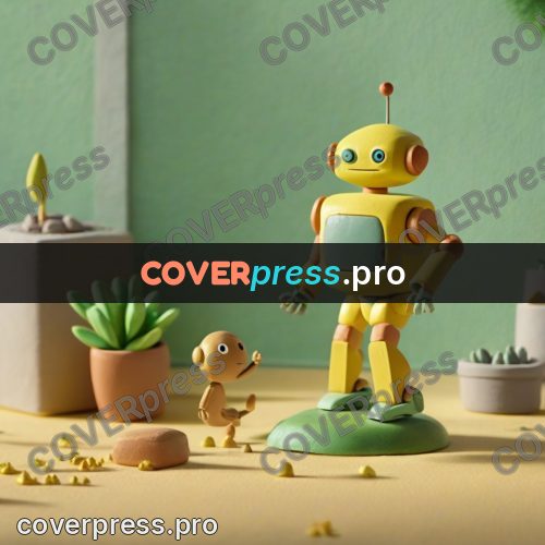 Clay figurine: robot with aerials on its head