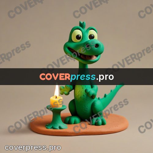 Clay figurine: dragon beside a burning candle
