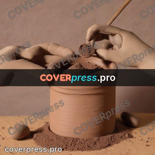 Clay figurine: hands holding a round bowl