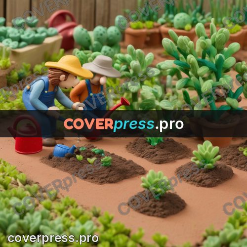 Clay figurine: gardener in a wide hat