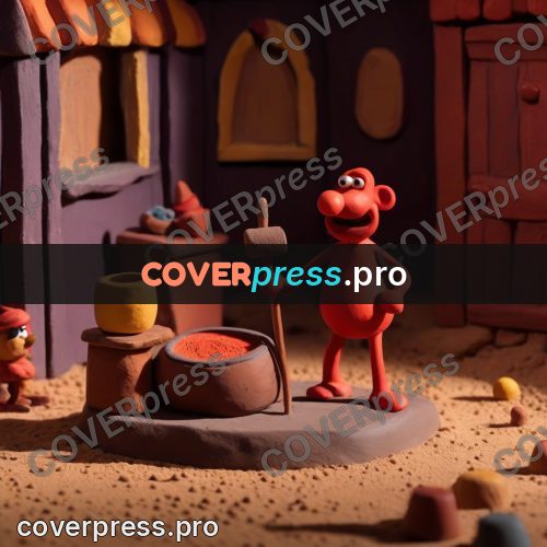 Clay figurine: figure with a mallet