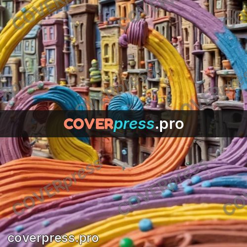 Clay figurine: coloured coils and rings