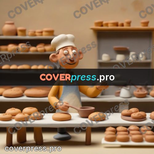 Clay figurine: baker in an apron with bread