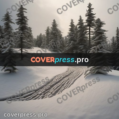 Clay sculpture: snow covered firs on a slope