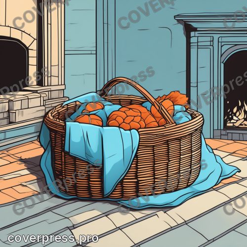 Аниме иллюстрация с заливкой: кот, котёнок и клубок