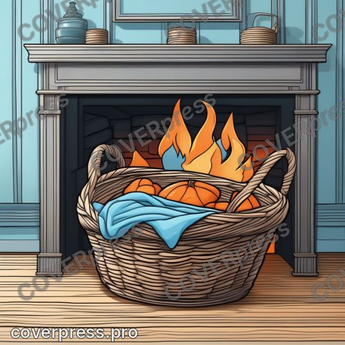Аниме иллюстрация с заливкой: кот, котёнок и клубок
