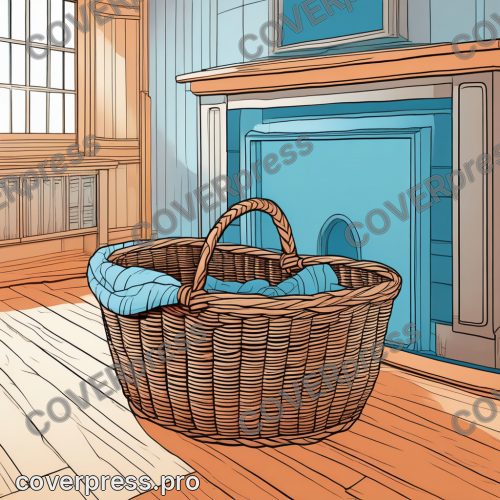 Аниме иллюстрация с заливкой: кот, котёнок и клубок