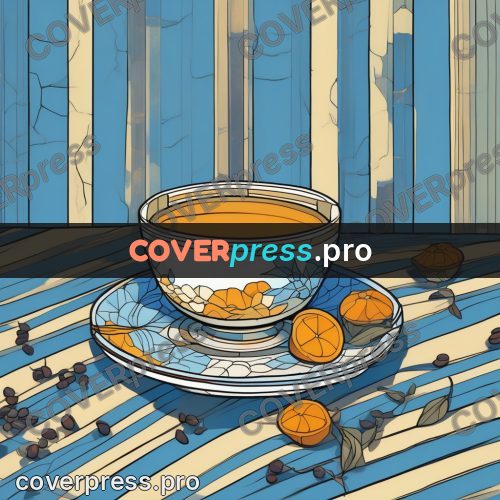 Flat colour anime illustration: teapot and bowls on a table