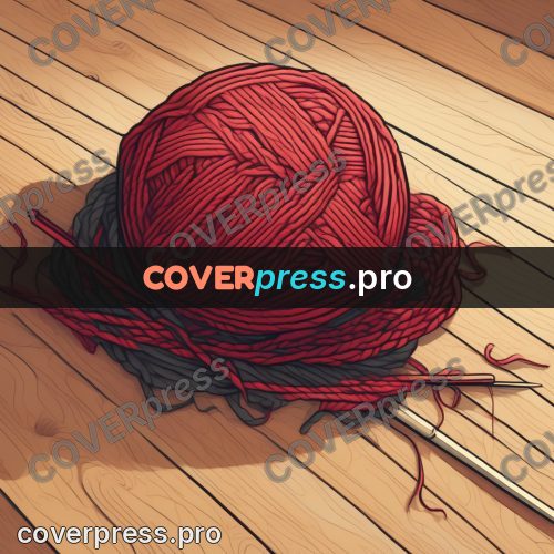 Flat colour anime illustration: balls of yarn on the floor