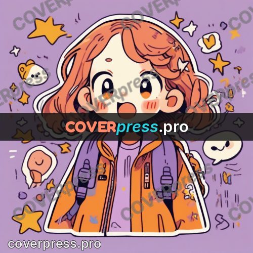 Comic style drawing: girl in a jacket with stars