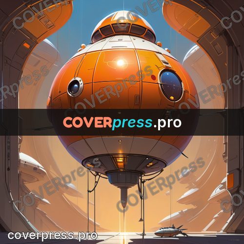 Cartoon style drawing: orange capsule in a ring