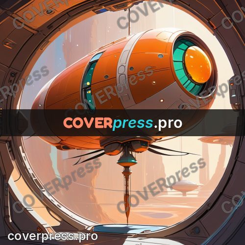 Cartoon style drawing: orange capsule in a ring