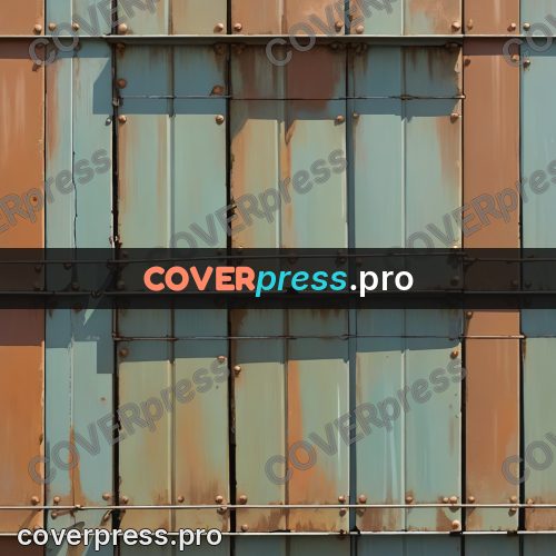 Cartoon style drawing: metal plates with rivets