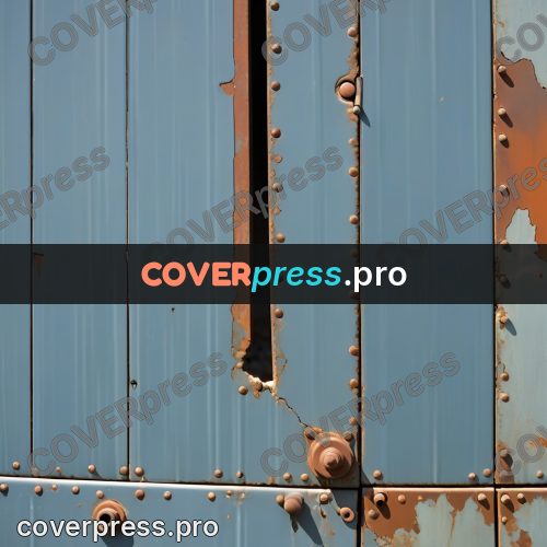 Cartoon style drawing: metal plates with rivets