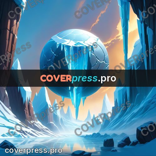 Cartoon style drawing: ice spikes above a chasm