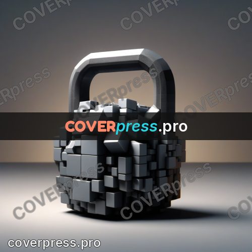 Geometric 3d artwork: kettlebell with a thick handle