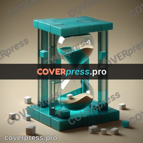 Geometric 3d artwork: hourglass on a stand