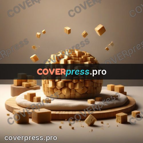 Geometric 3d artwork: loaf of bread on a board