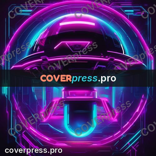 Cyberpunk illustration: glowing sphere in a ring