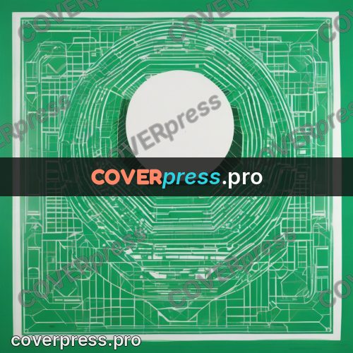 Cyberpunk illustration: white circle on a green scheme