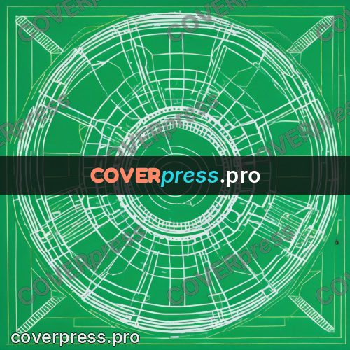 Cyberpunk illustration: white circle on a green scheme