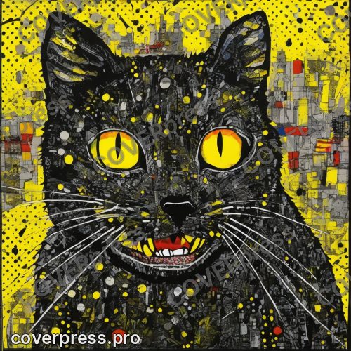 В стиле Дада-панк: морда кота-ниндзя
