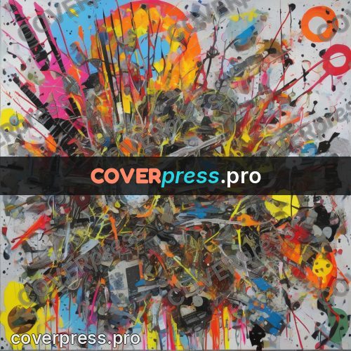 Mixed media illustration: burst of parts at the centre