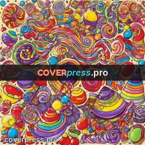 Doodle drawing: sweets and lollipops scattered