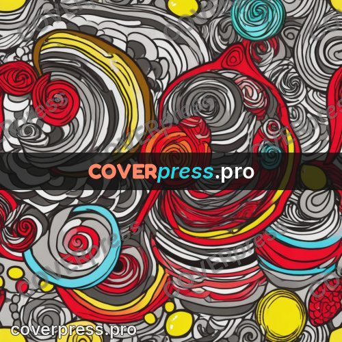 Doodle drawing: spirals among grey swirls