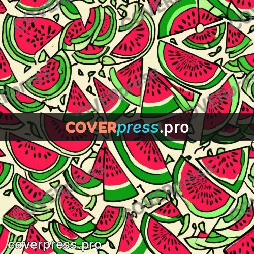 Doodle drawing: watermelon slices with seeds