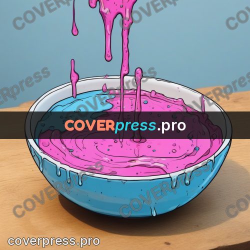 Doodle illustration: bowl of pink slime