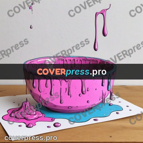 Doodle illustration: bowl of pink slime