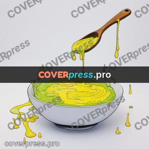 Doodle illustration: bowl and spoon with slime