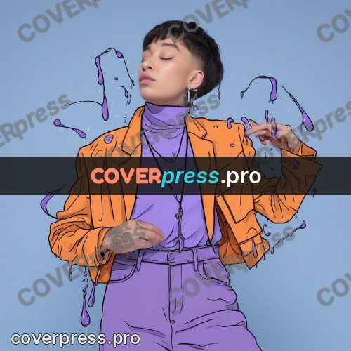 Doodle illustration: person in an orange jacket