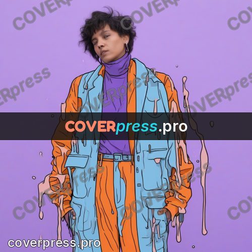 Doodle illustration: person in an orange jacket
