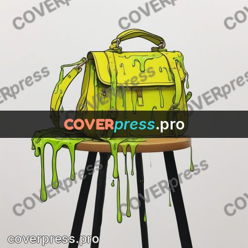 Doodle illustration: yellow bag on a stool