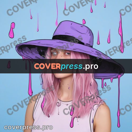 Doodle illustration: woman in a wide-brimmed hat