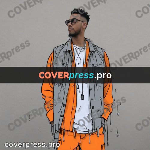 Doodle illustration: man in a grey orange jacket