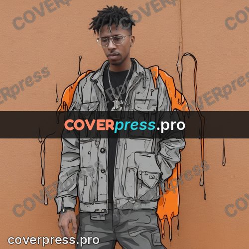 Doodle illustration: man in a grey orange jacket