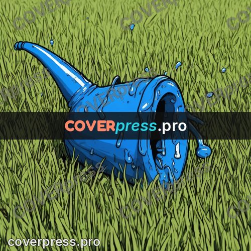 Doodle illustration: megaphone lying in the grass
