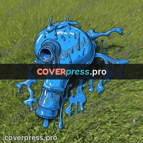 Doodle illustration: megaphone lying in the grass