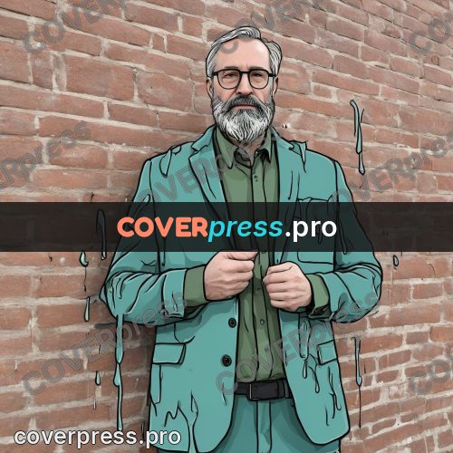 Doodle illustration: man in a green jacket