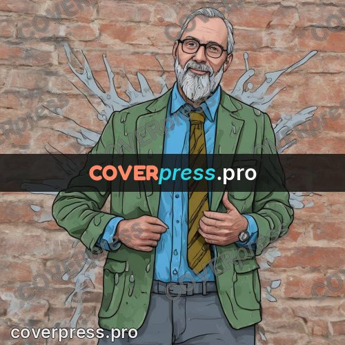 Doodle illustration: man in a green jacket