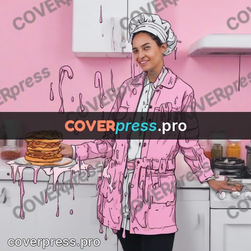 Doodle illustration: woman in a pink jacket